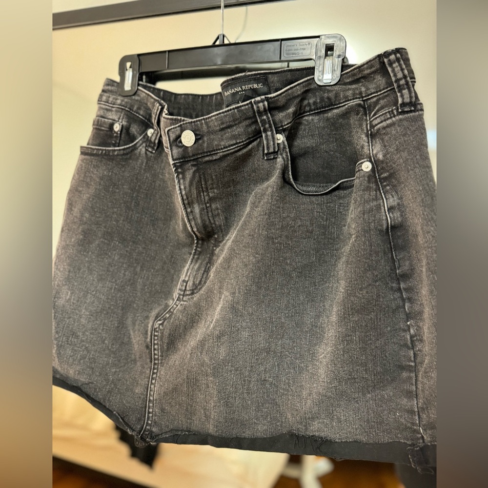 Black Denim Skirt; good for all seasons. Size 18. Perfect condition, never worn